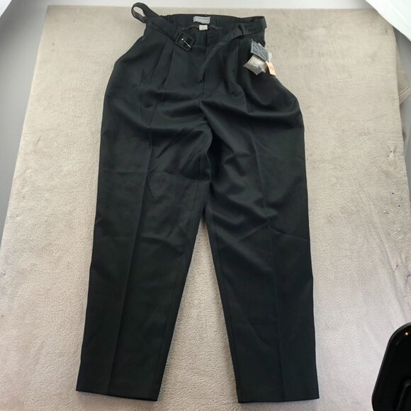 NWT Savion Womens Dress Pants Size 16 Black High Waisted Pleated Trouser Work - Picture 11 of 12